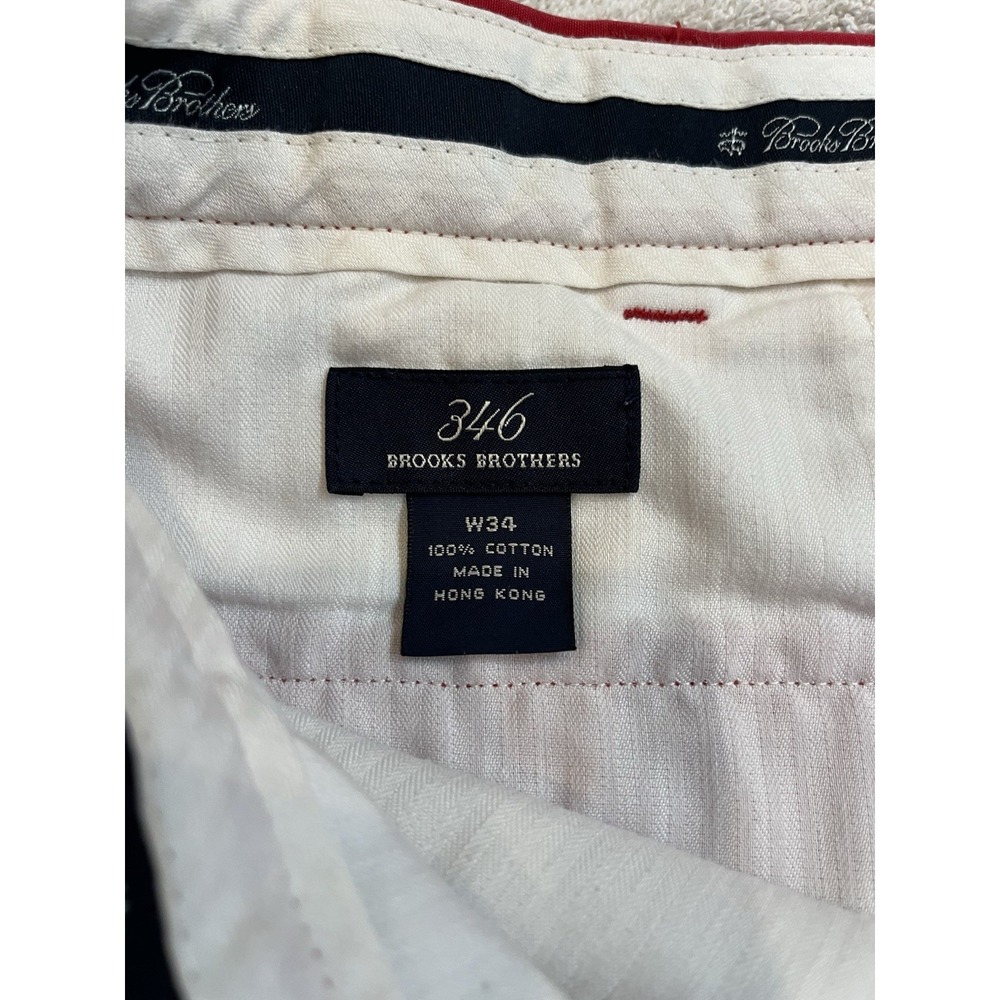 Brooks Brothers 346 Shorts Mens 34 Red Blue All Over Embroidered Lobster Chino - Picture 3 of 5